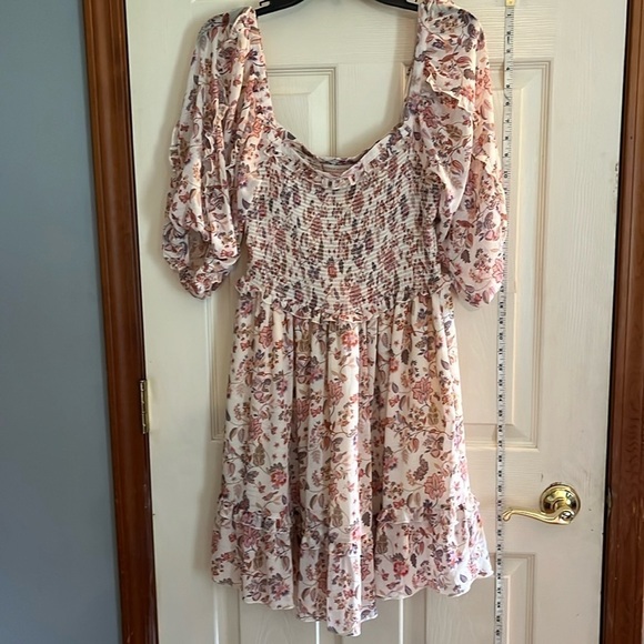 NWT-supernatural by secret mission-M-bohemian floral pattern mini dress. - Picture 1 of 16